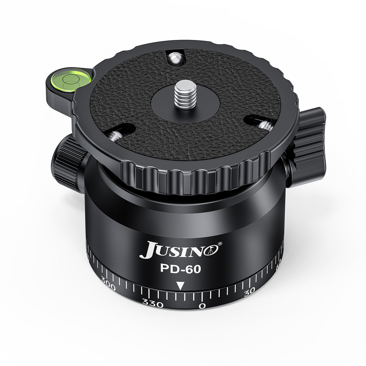 JUSINO Stativ-Nivellierbasis Neigekopf mit 360° Panorama-Funktion und ±15° Neigung PD-60