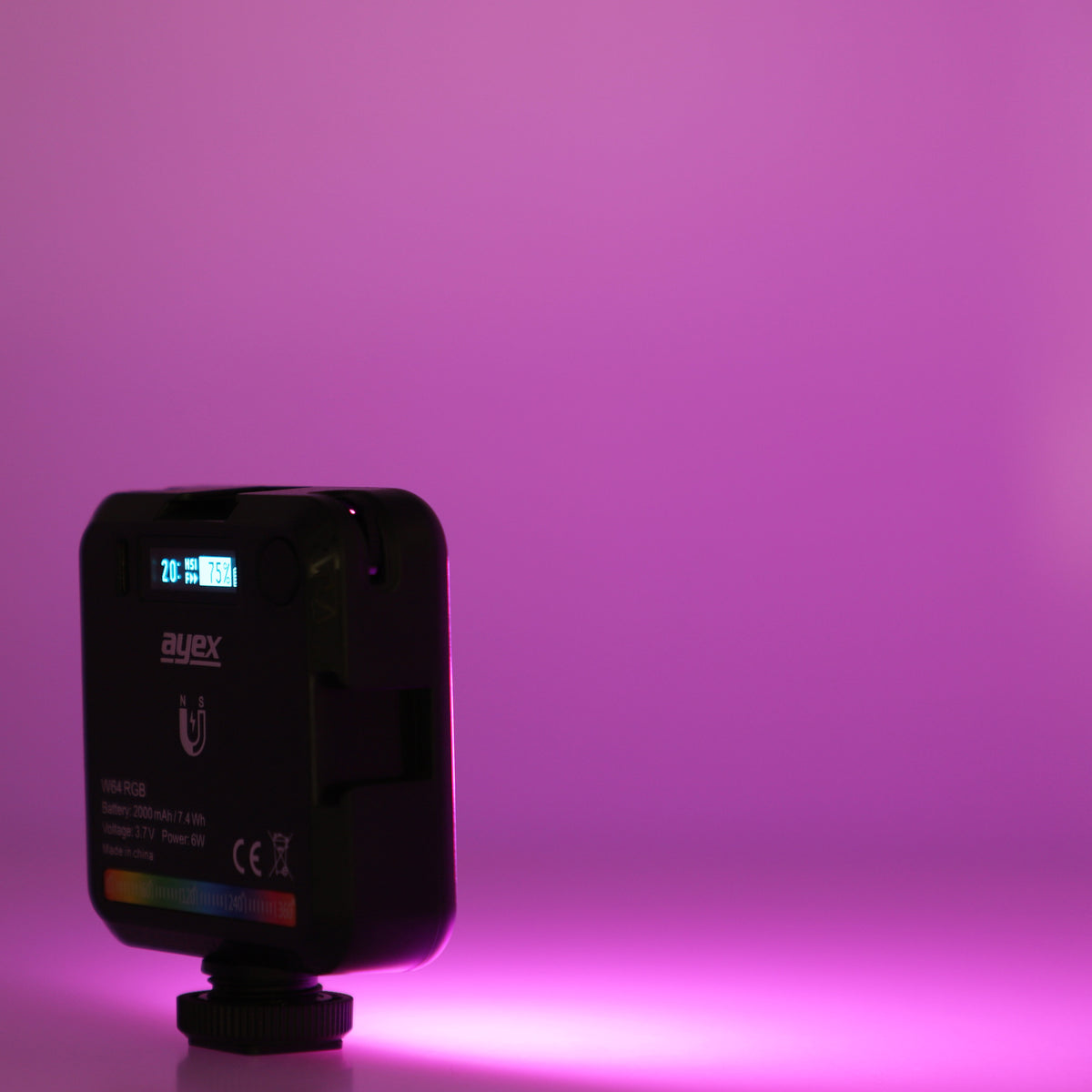 RGB Videoleuchte einstellbare Helligkeit 20 kreative Lichteffekte W64 RGB