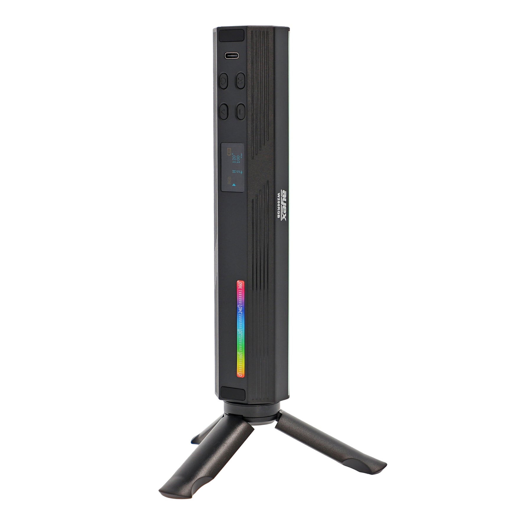 RGB LED Videolichtstab rundförmig mit 184 universellen Lichtperlen 3000mAh Akku ladbar über USB-C