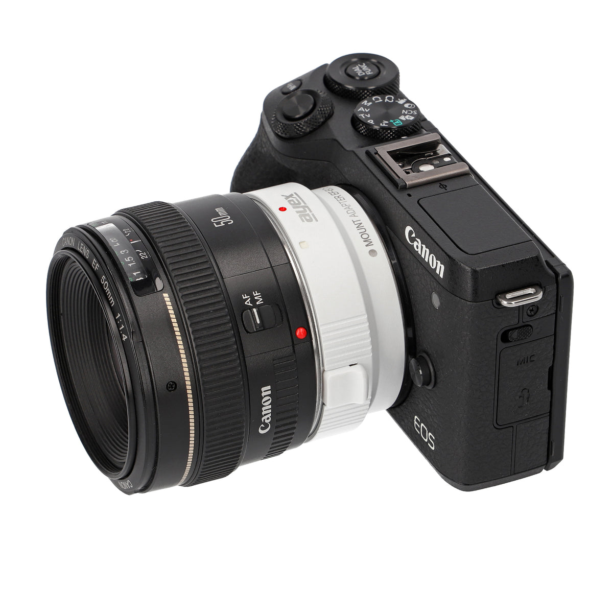 Objektivadapter für Canon EF an Canon EOS M Autofokus EF-EOS M Weiß