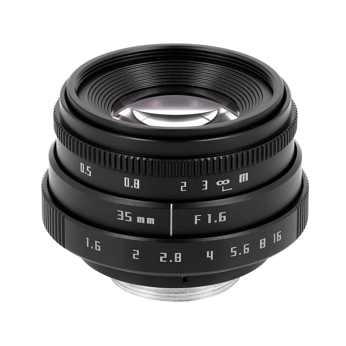 35mm F1.6 C-Mount Objektiv Silber/Schwarz - Manuelles APS-C Portrait- & Cine-Objektiv aus Metall