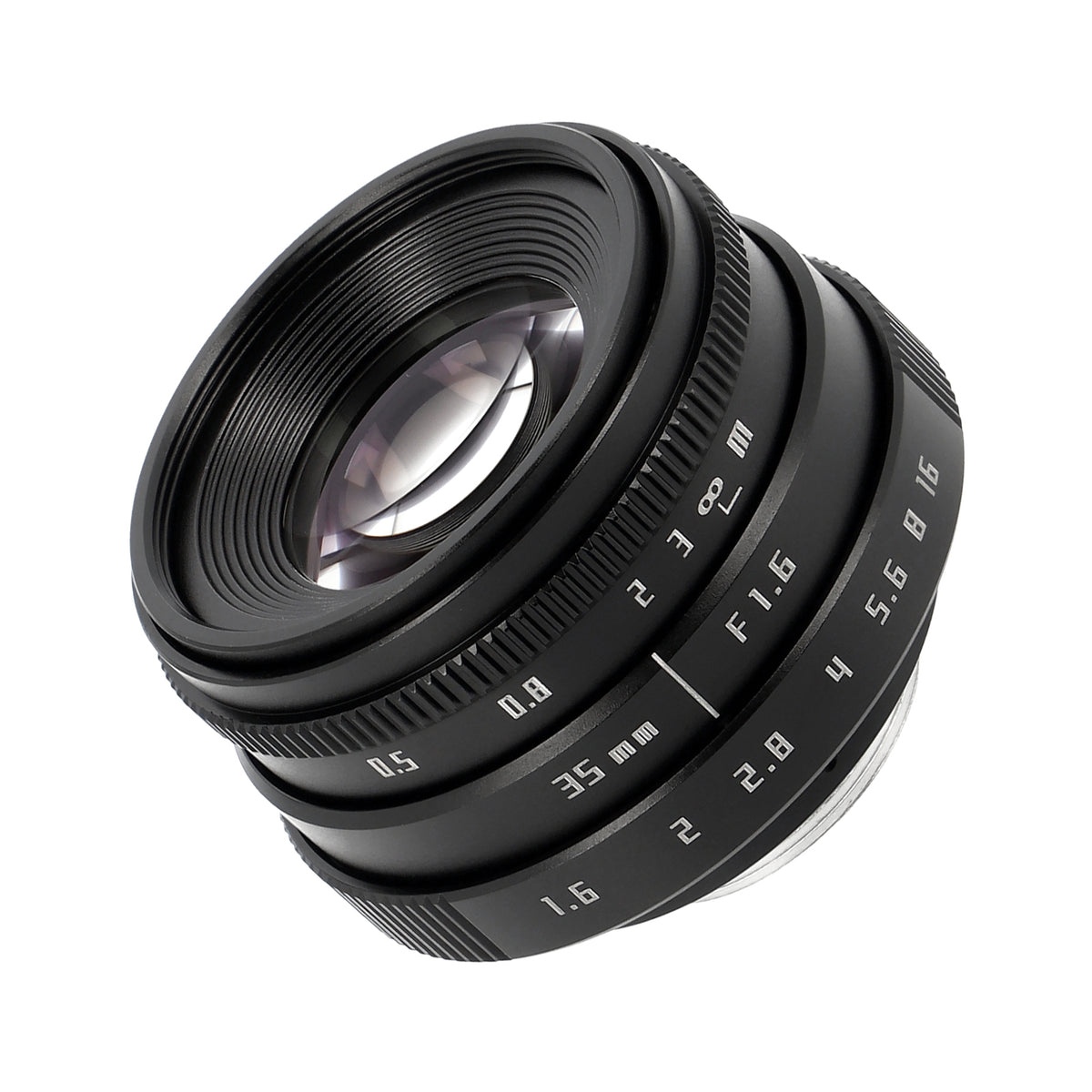 35mm F1.6 C-Mount Objektiv Silber/Schwarz - Manuelles APS-C Portrait- & Cine-Objektiv aus Metall