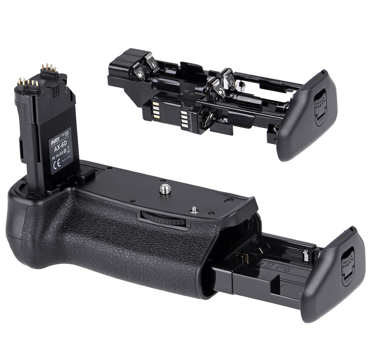 Batteriegriff Set für Canon EOS 6D Mark II wie BG-E21 + 2x LP-E6N Akku + 1x USB Dual Ladegerät