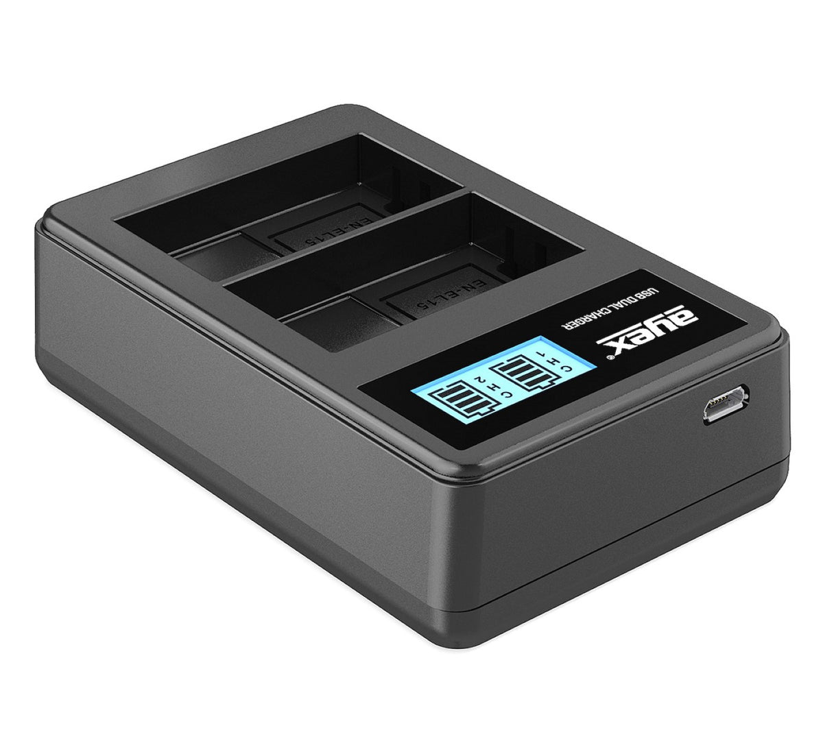 ayex Power Set mit 2x EN-EL15B Akku für Nikon + 1x USB Dual Ladegerät