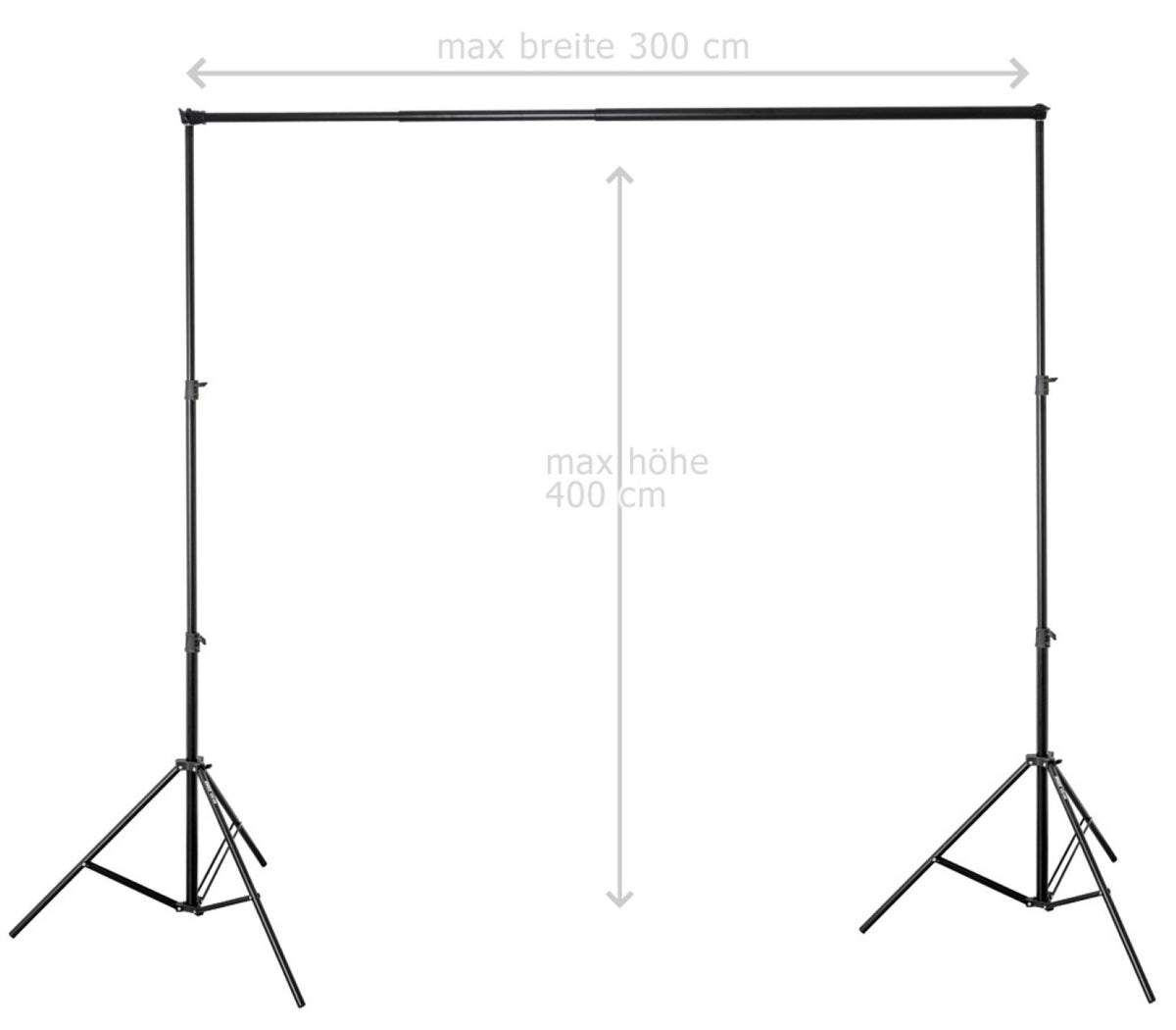 ayex Hintergrundsystem - 2er Set Lampenstative und Crossbar