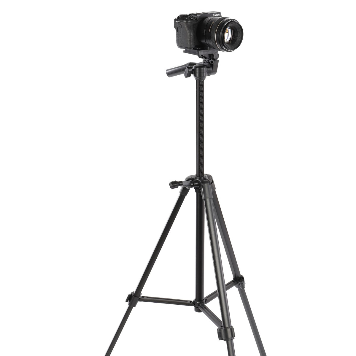 Reisestativ Aluminium leicht & kompakt 135cm Höhe Kugelkopf DSLR Kamera bis 3?kg