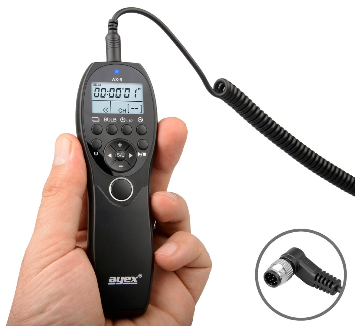 Timer Fernauslöser AX-3 DC0 Nikon Z9 Z8 D850 D810 D700 D5 D4S D3 Intervallauslöser Timelapse Bulb Serienaufnahme