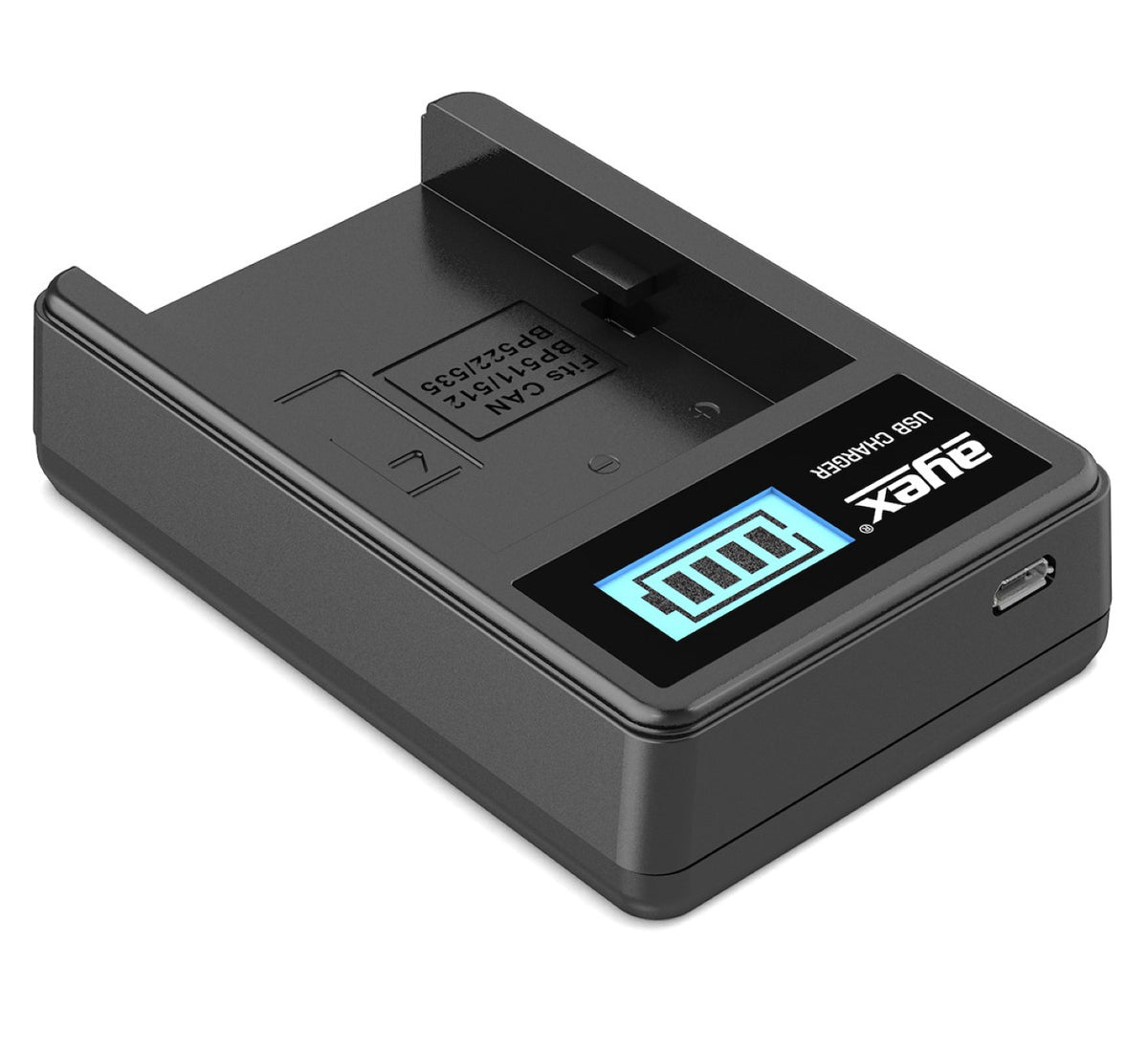 USB Ladegerät für Canon BP-511A Akkus beleuchtetes Display Ladestandanzeige