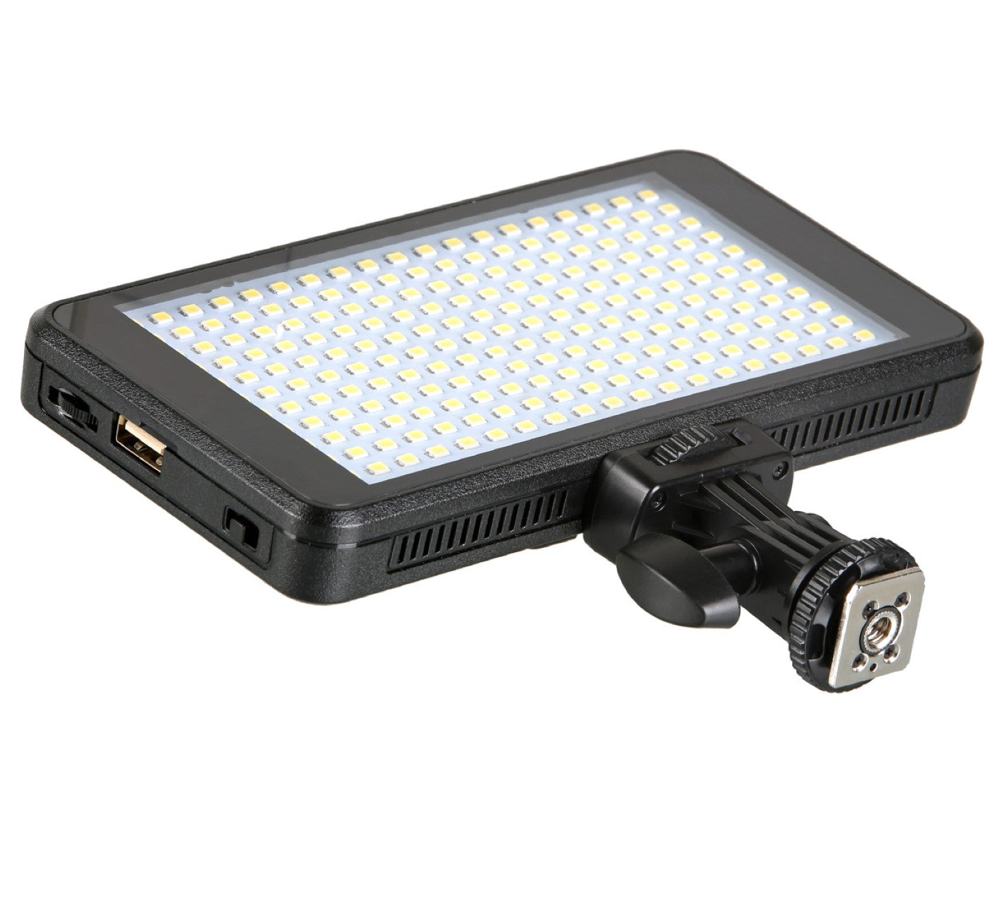 Videoleuchte mit 228 LEDs und Power Bank Funktion und Diffusoren
