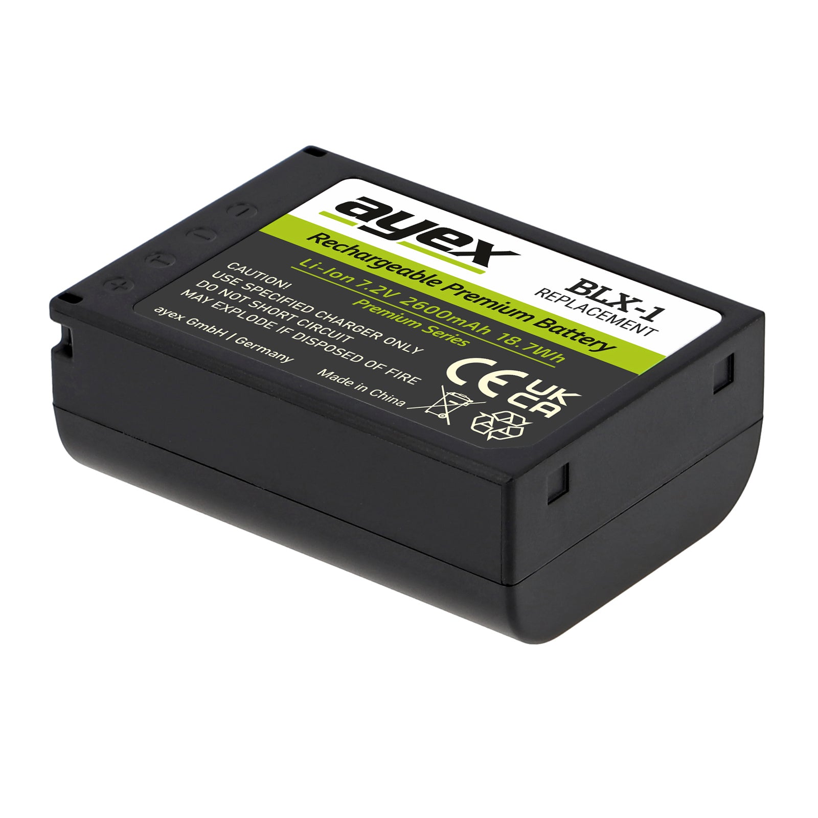 ayex BLX-1 Akku Premium Series Ersatzakku für OM System OM-1 OM-3 OM-1 Mark II