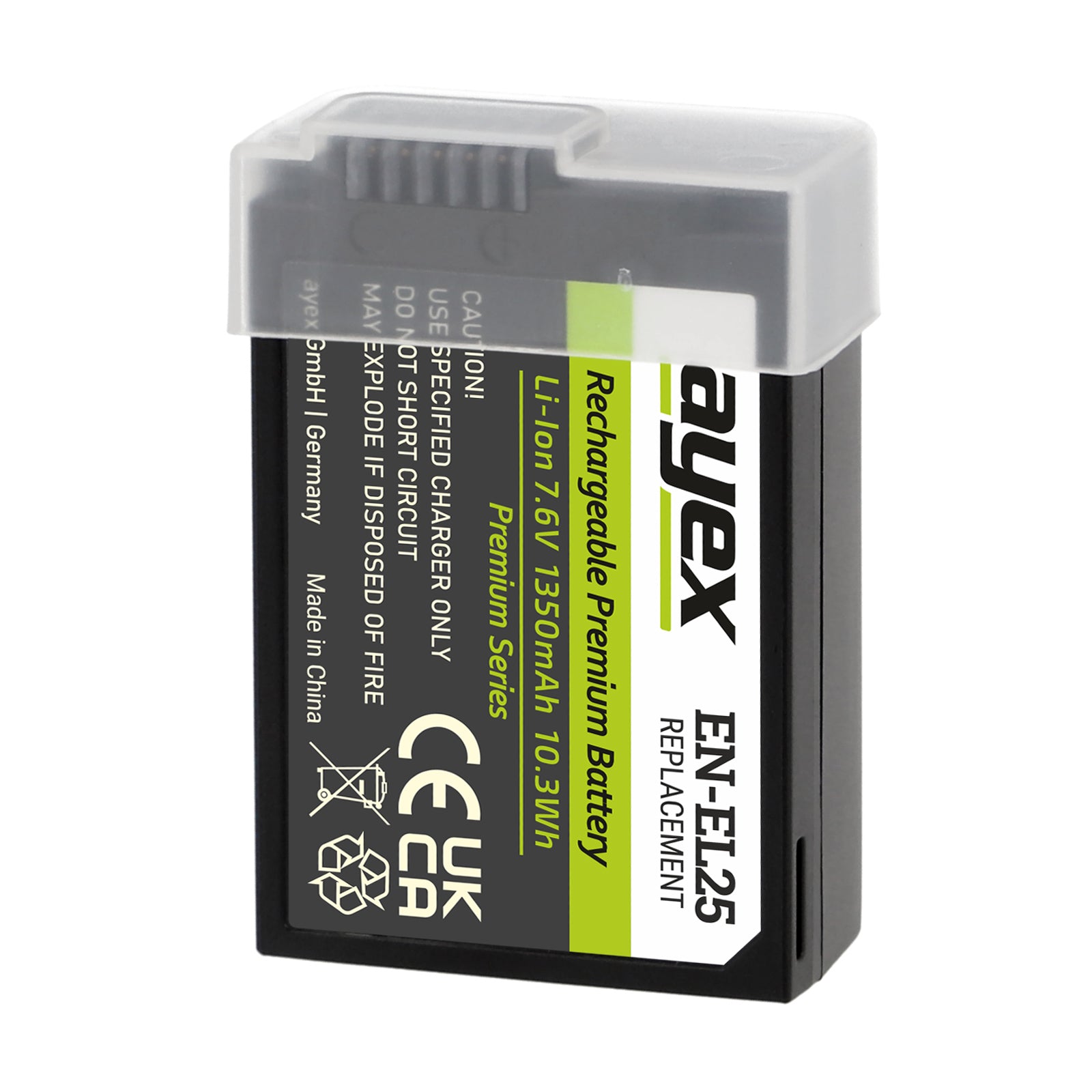 ayex EN-EL25 Akku 1350mAh 7.6V (10.3Wh) Premium Series für Nikon Z30 Z50 Z50 II Z fc