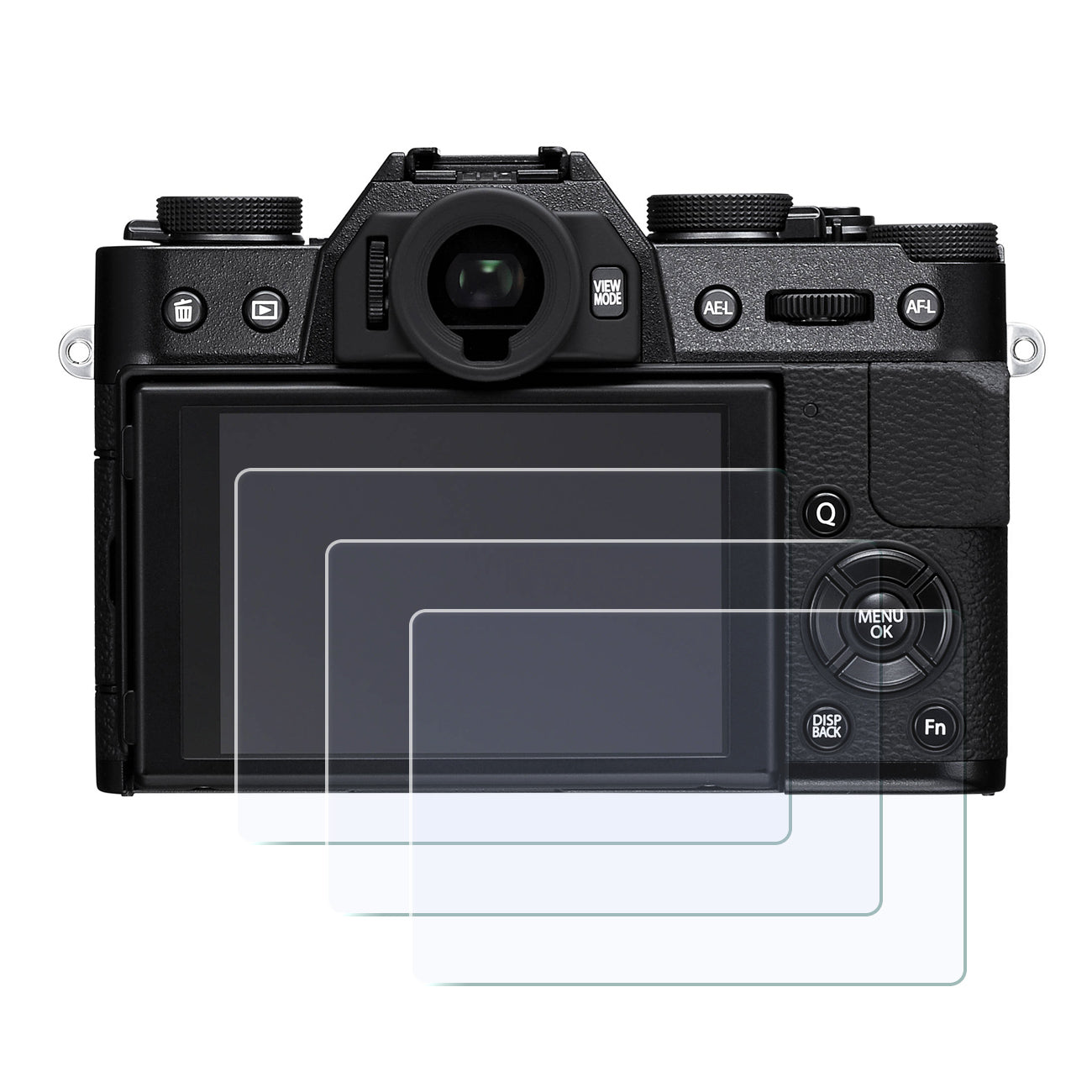 Display-Schutzglas für Fujifilm X-T10 X-T20 X-T30 X-M1 X-A1 X-A2 X-E2 X-E3 X30 XF10 X-S10 0,3 mm 9H gehärtetes Glas 3 Stück