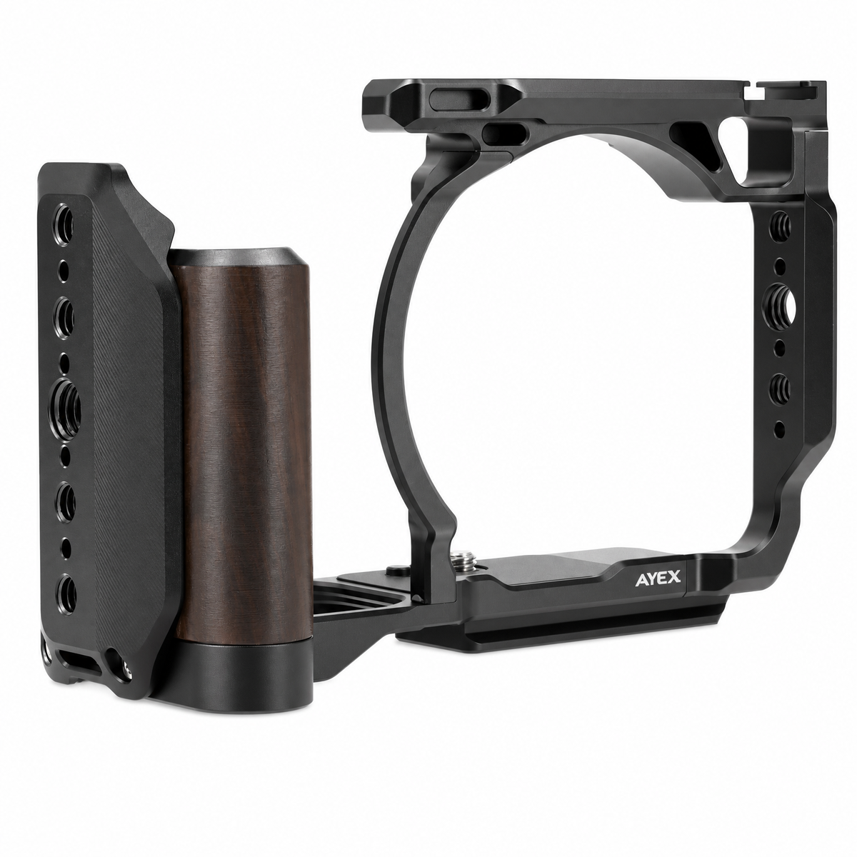 ayex Kamera-Cage für Nikon ZR mit Holzoptik-Griff und Arca-Profil