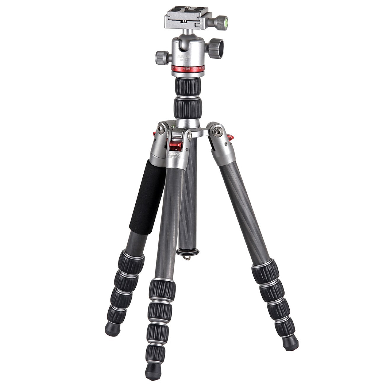 JUSINO Carbon Stativ leicht kompakt Monopod-Funktion bis 130,5cm 5kg + Kugelkopf TK-225 SC GT-30