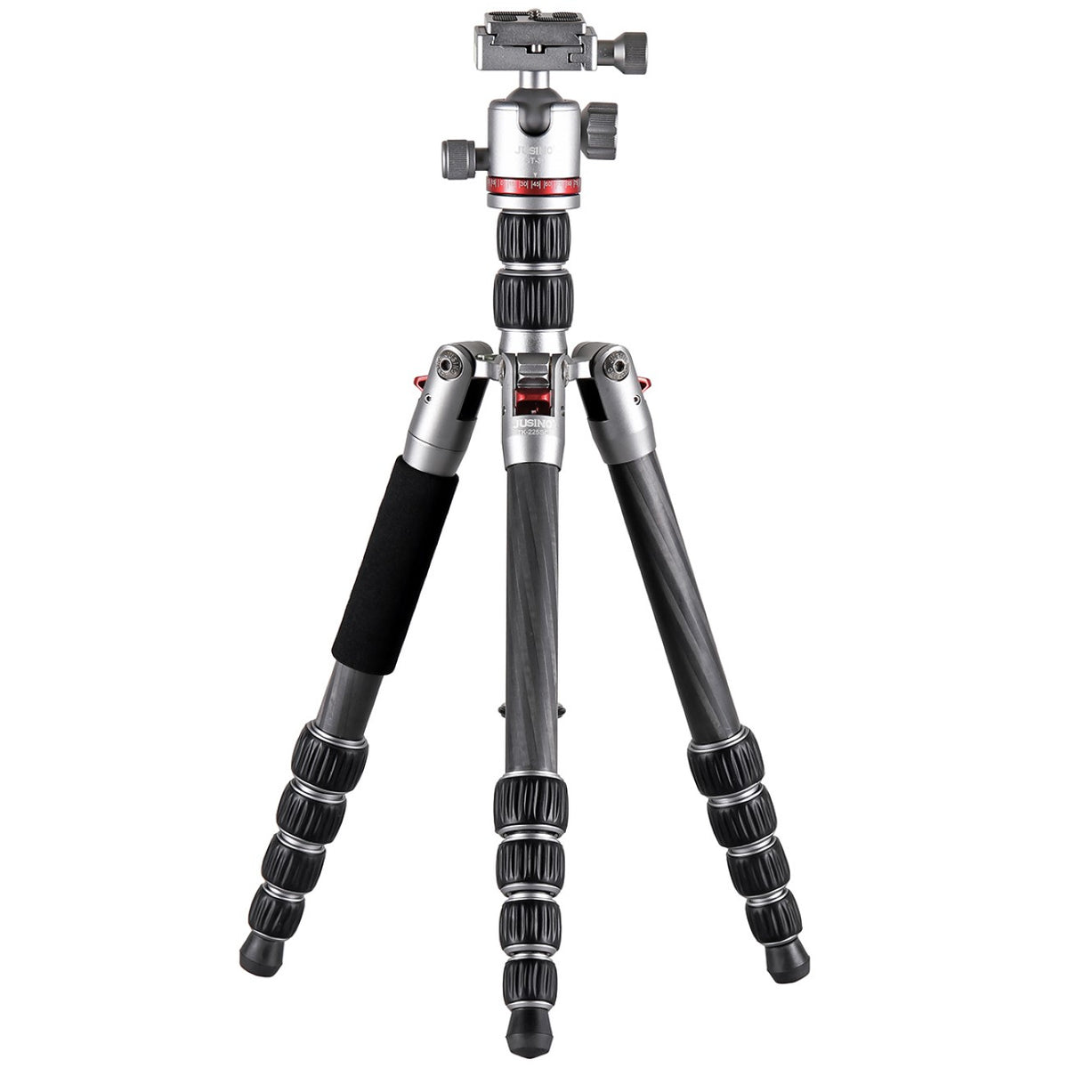 JUSINO Carbon Stativ leicht kompakt Monopod-Funktion bis 130,5cm 5kg + Kugelkopf TK-225 SC GT-30