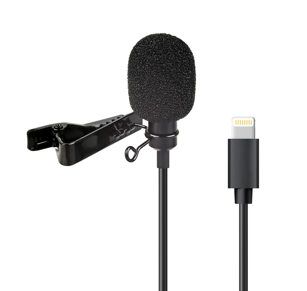 Lavalier Mikrofon für iPhone iPad Windschutz & Klemme perfekt für Interviews Livestreams Lightning