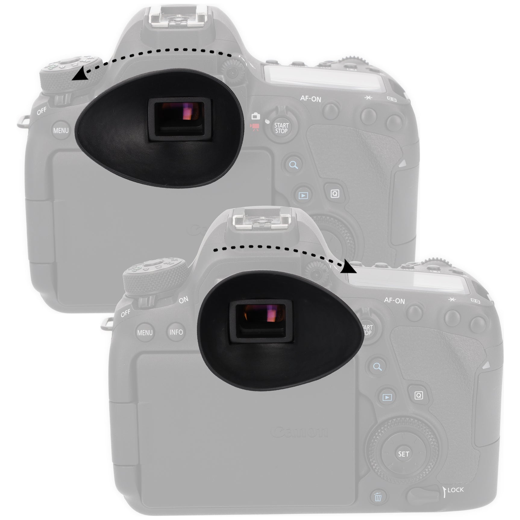 Augenmuschel Tropfenform Sucher für Canon EOS 22mm zB 7D Mark II 5D Mark IV 1Ds Mark IV 1D C