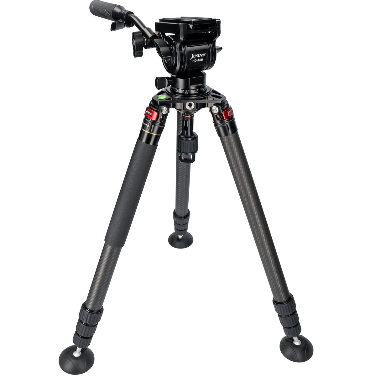 JUSINO Karbon Profi Videostativ & Kugelkopf Perfekt für Vogelaufnahmen 152,5cm 18Kg belastbar