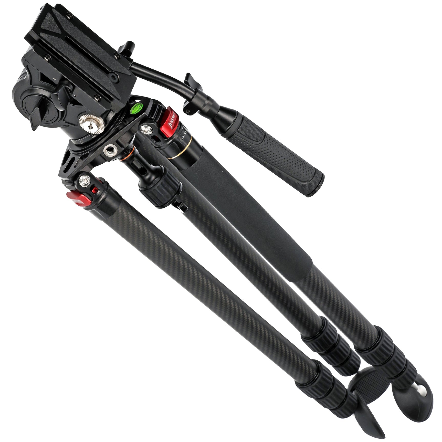 JUSINO Karbon Profi Videostativ & Kugelkopf Perfekt für Vogelaufnahmen 152,5cm 18Kg belastbar