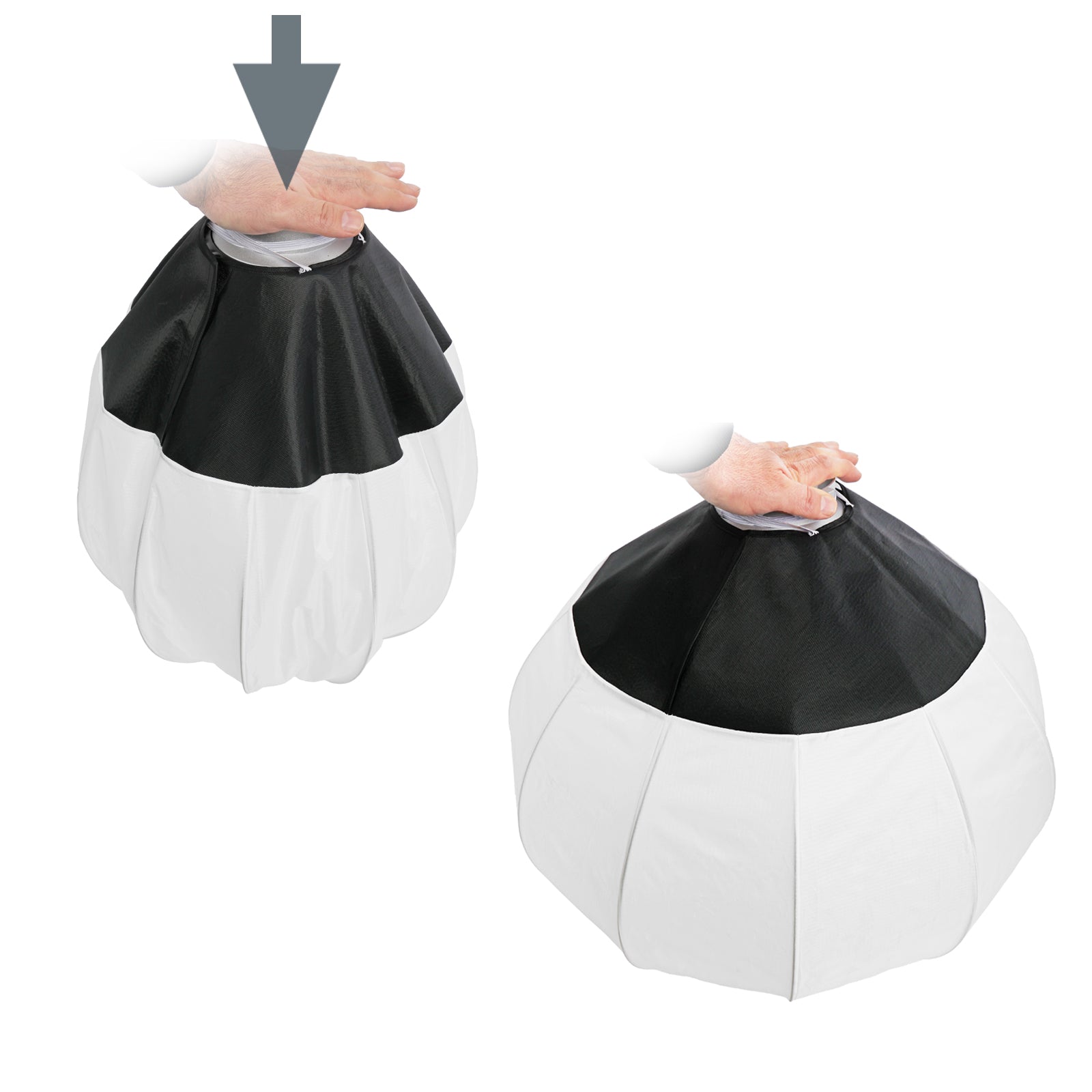 Pumpkin Softbox mit Bowens Mount 65cm - Parabolische Softbox mit Metallstreben