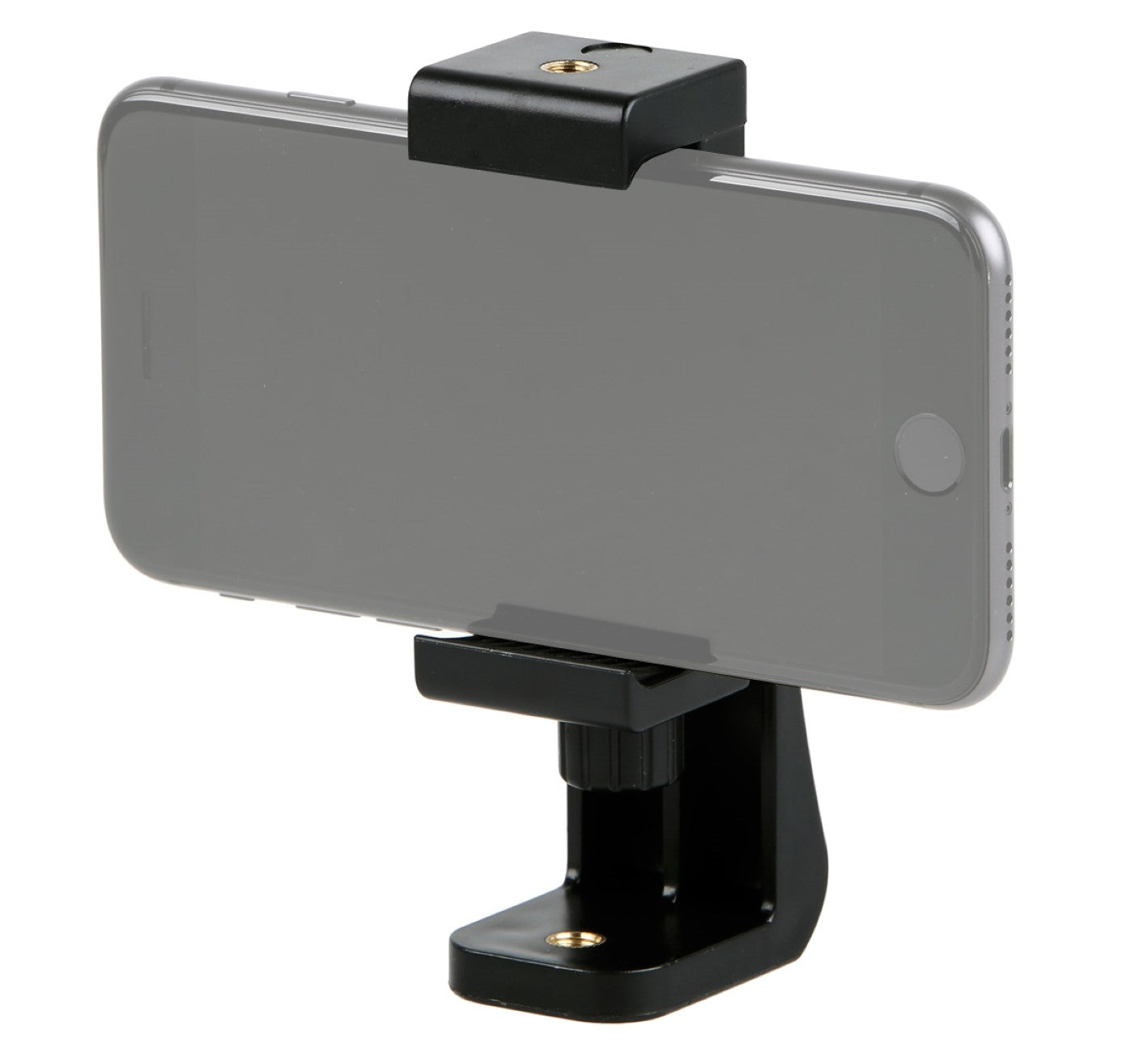 Drehbare Smartphone Halterung mit Schraubklemme & 360° Rotation - Universal Handy Stativhalter für Hochformat & Querformat (57–105 mm)