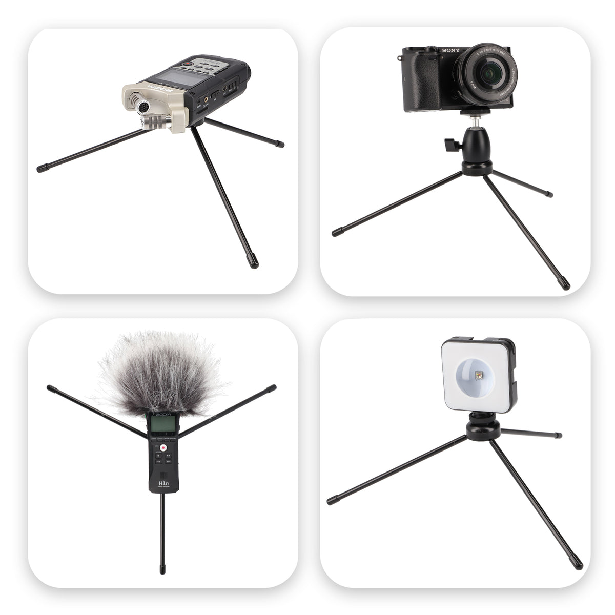Metal desktop tripod 14cm, 19cm, 20cm
