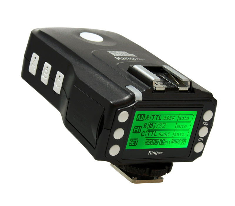 Pixel KING PRO e-TTL Funk-Blitzauslöser Set LCD-Display für Canon EOS mit 2 Empfängern