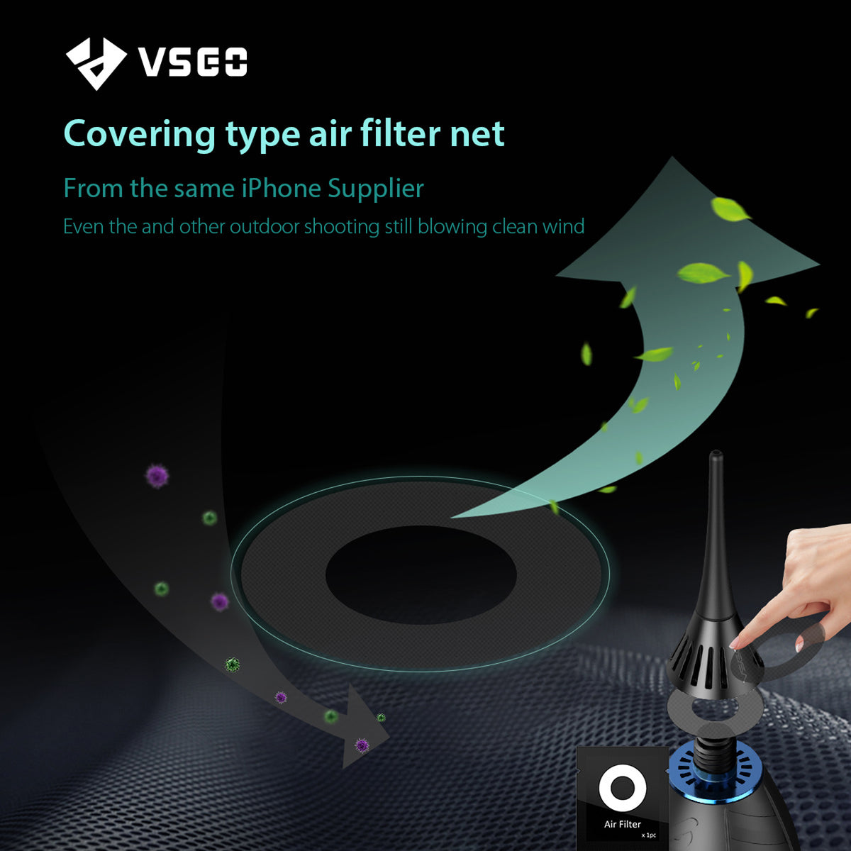 VSGO Air Blower Klassischer Blasebalg für Kamera, Objektiv & Sensor