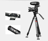 JUSINO Karbon Profi-Videostativ Tripod bis 130cm 18kg belastbar Transporttasche KA-50