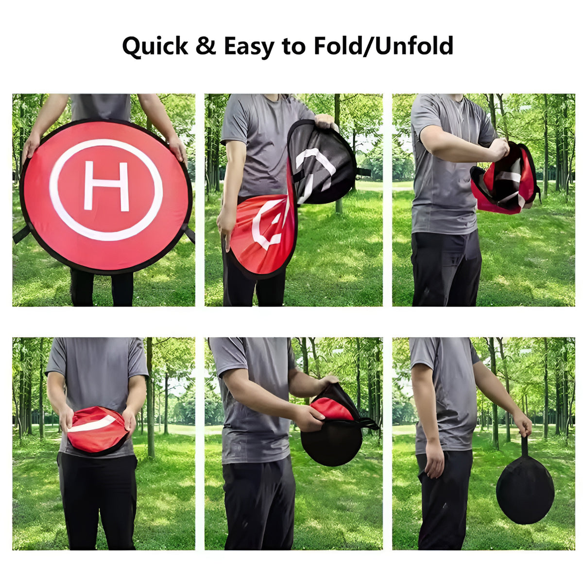 Landepad 55cm Landeplattform für Drohnen mit Reflektorstreifen für Nachtaufnahmen geeignet