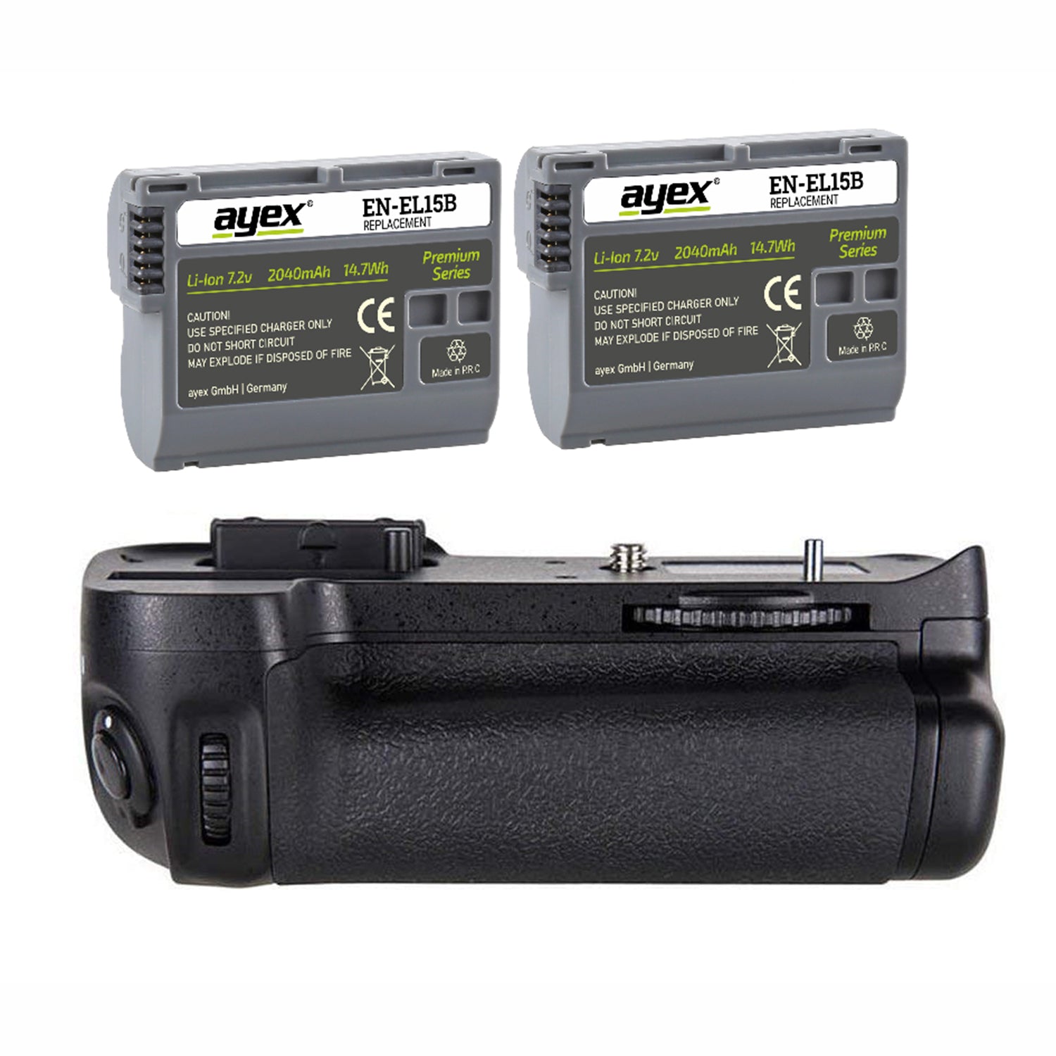 Batteriegriff Set für Nikon D7000 + 2x EN-EL15B Akkus wie MB-D11