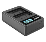 ayex Power Set mit 2x LP-E6N Akku für Canon + 1x USB Dual Ladegerät für zB EOS R 80D