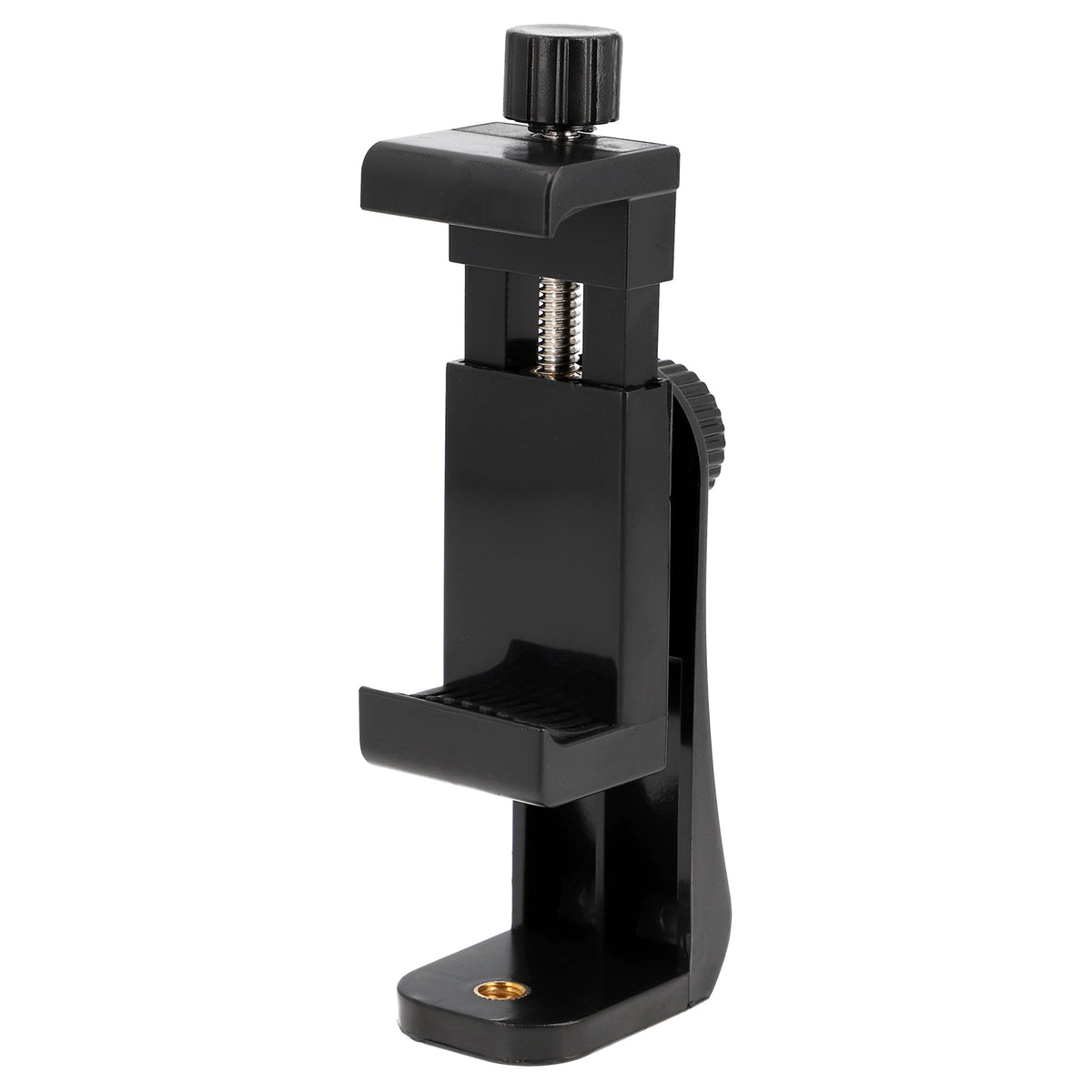 Drehbare Smartphone Halterung mit Schraubklemme & 360° Rotation - Universal Handy Stativhalter für Hochformat & Querformat (57–105 mm)
