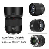 Meike 85mm F1.8 SE Mark II AF STM Objektiv für Canon EF Vollformat Porträtobjektiv