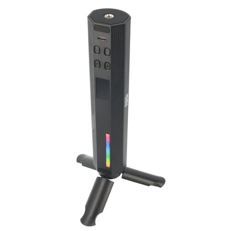 RGB LED Videolichtstab rundförmig mit 184 universellen Lichtperlen 3000mAh Akku ladbar über USB-C