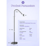 UV-Lash-Lampe Beauty Light 360° Touch-Dimmung 5 Lichtstufen Fußschalter Brille