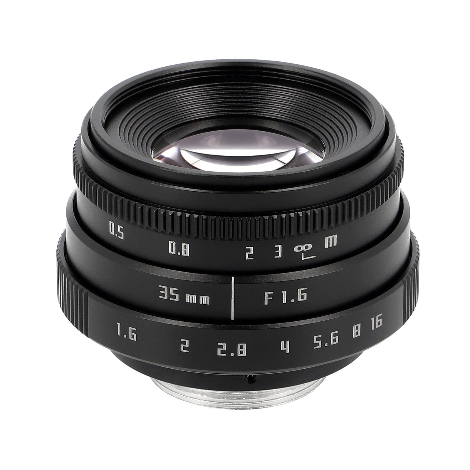 35mm F1.6 C-Mount Objektiv Silber/Schwarz - Manuelles APS-C Portrait- & Cine-Objektiv aus Metall