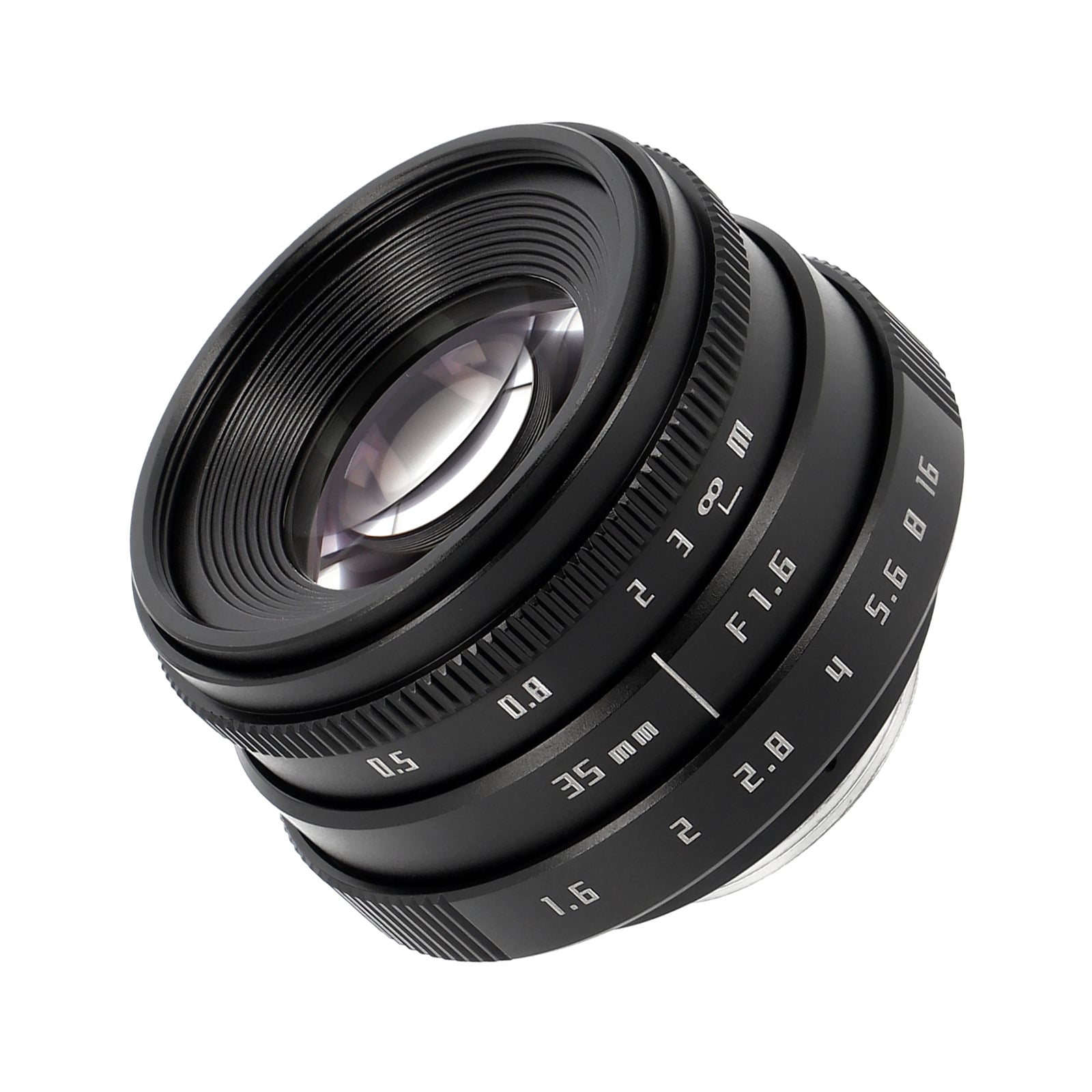 35mm F1.6 C-Mount Objektiv Silber/Schwarz - Manuelles APS-C Portrait- & Cine-Objektiv aus Metall