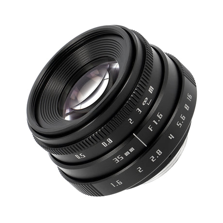 35mm F1.6 C-Mount Objektiv Silber/Schwarz - Manuelles APS-C Portrait- & Cine-Objektiv aus Metall