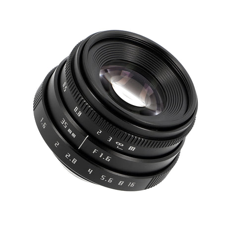 35mm F1.6 C-Mount Objektiv Silber/Schwarz - Manuelles APS-C Portrait- & Cine-Objektiv aus Metall
