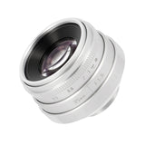 35mm F1.6 C-Mount Objektiv Silber/Schwarz - Manuelles APS-C Portrait- & Cine-Objektiv aus Metall