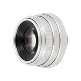 35mm F1.6 C-Mount Objektiv Silber/Schwarz - Manuelles APS-C Portrait- & Cine-Objektiv aus Metall