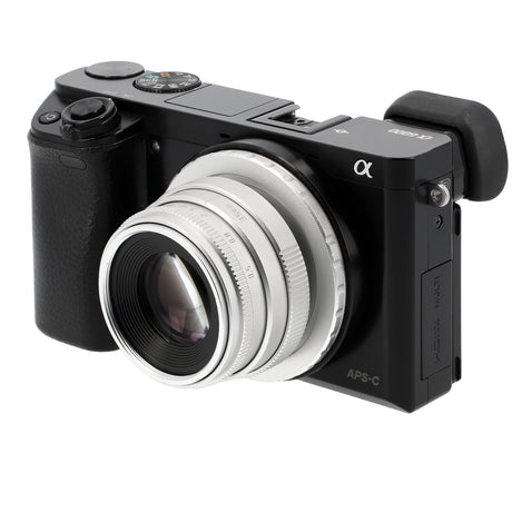 35mm F1.6 C-Mount Objektiv Silber/Schwarz - Manuelles APS-C Portrait- & Cine-Objektiv aus Metall