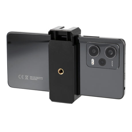 Smartphone Halterung mit Blitzschuh & 1/4 Zoll Universal Handy Stativadapter für Kamera, Ringlicht & Vlogging