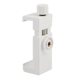 Universal Smartphone Halterung für Stativ & Selfie-Stick 1/4 Zoll verstellbar 55-105mm Hoch- & Querformat Weiß