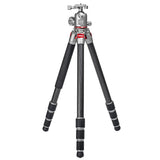 JUSINO Leichtes Karbon Fotostativ mit Kugelkopf Stativ bis 138cm 12kg AF-254C FGS-36