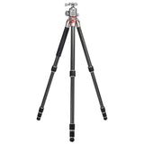 JUSINO Leichtes Karbon Fotostativ mit Kugelkopf Stativ bis 138cm 12kg AF-254C FGS-36