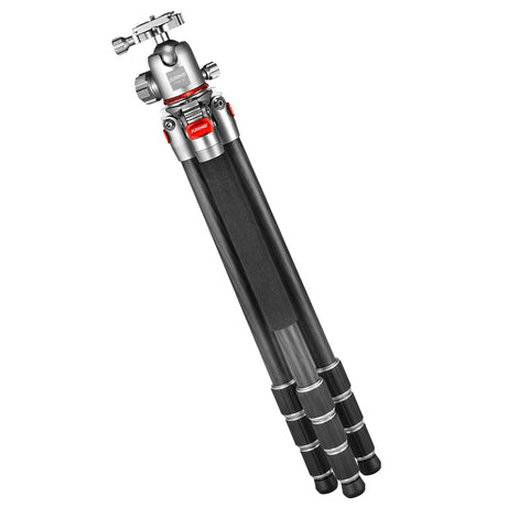 JUSINO Leichtes Karbon Fotostativ mit Kugelkopf Stativ bis 138cm 12kg AF-254C FGS-36