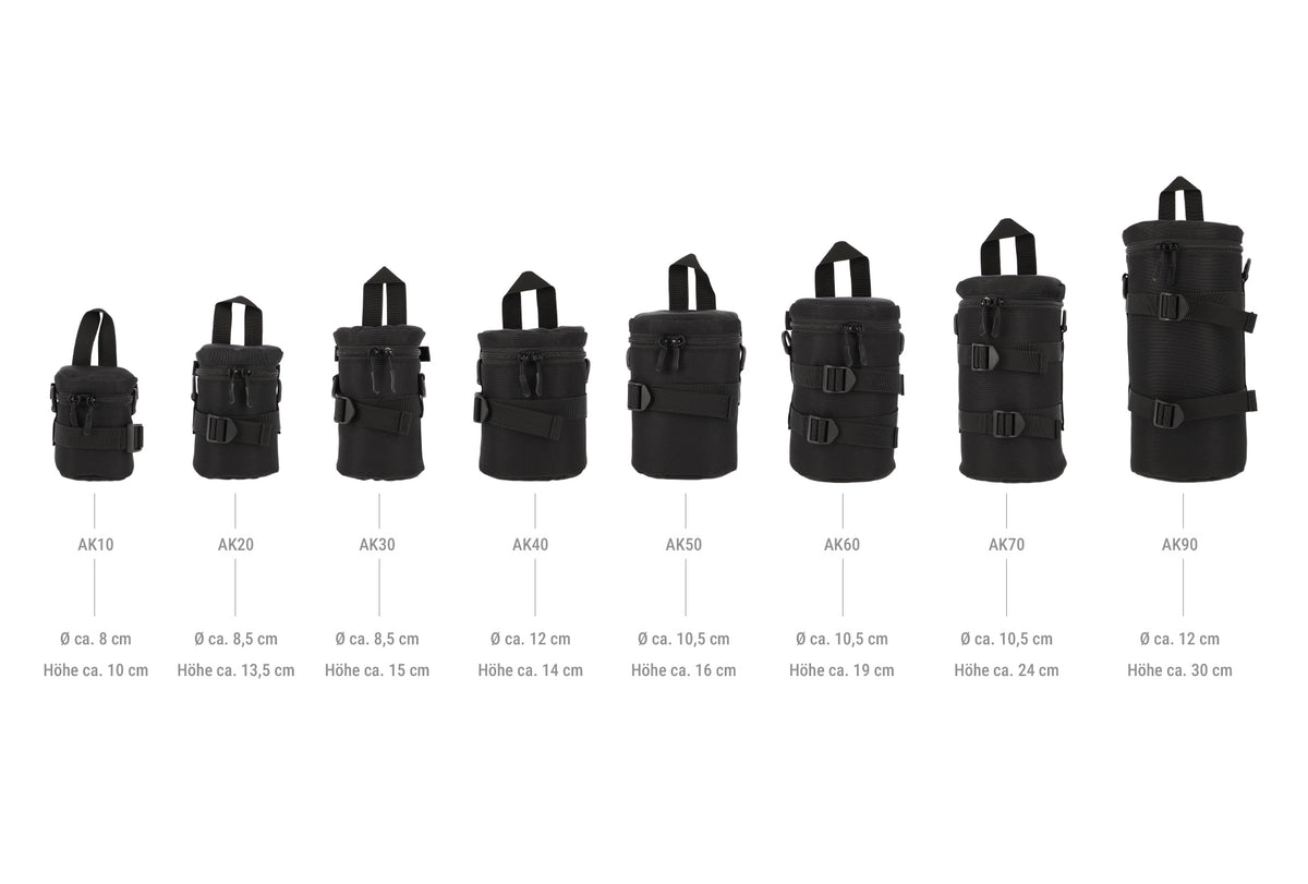 ayex Gepolsterte Objektivtasche 8 Größen – wasserabweisende Lens Case Tasche für Kameraobjektive