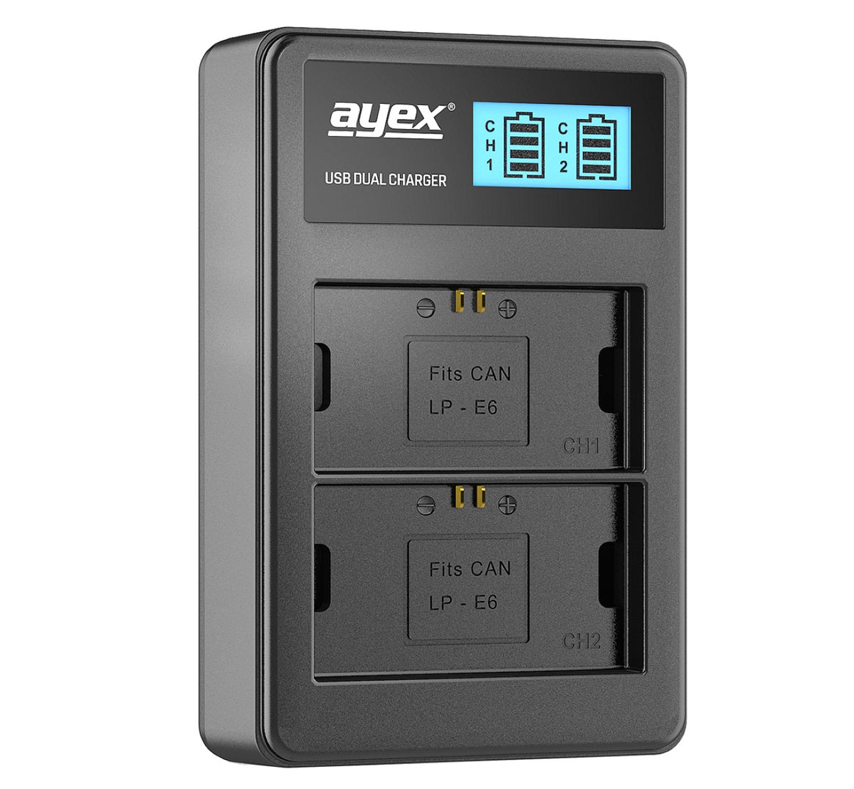 Batteriegriff Set für Canon EOS 90D 80D 70D + 2x LP-E6N Akku + 1x USB Dual Ladegerät wie BG-E14